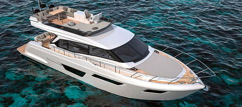 Ferretti Yachts 500 в море